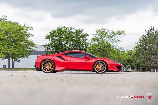Фото дисков Vossen EVO-2R Глянцевая темная медь на Ferrari 488