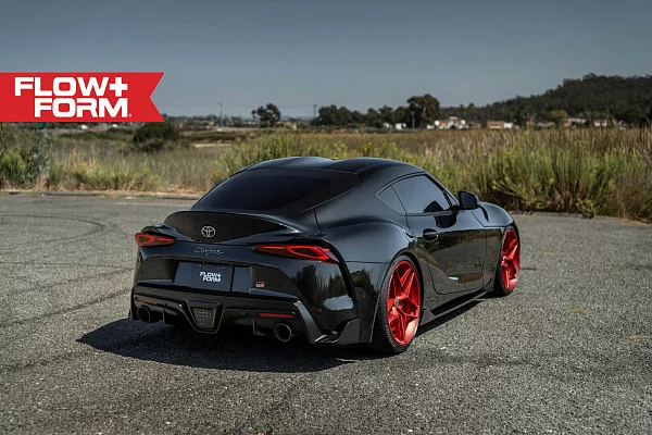 Фото дисков HRE FF11 Красный сатин на Toyota Supra A90