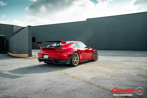Фото дисков Vossen RS74 Глянцевое золото на Porsche 911 VII