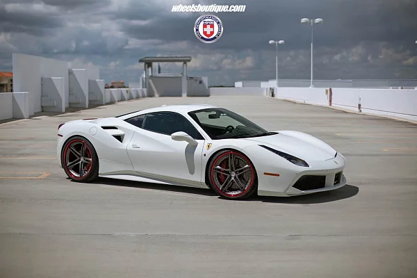 Фото дисков HRE S207 Сатиновый графит на Ferrari 488