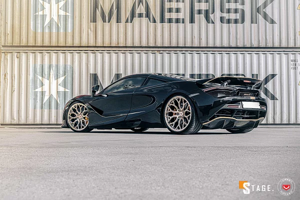 Фото дисков Vossen S17-01 Глянцевое золото на McLaren 720S