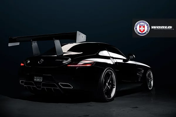 Фото дисков HRE S107 Черный сатин на Mercedes-Benz SLS AMG