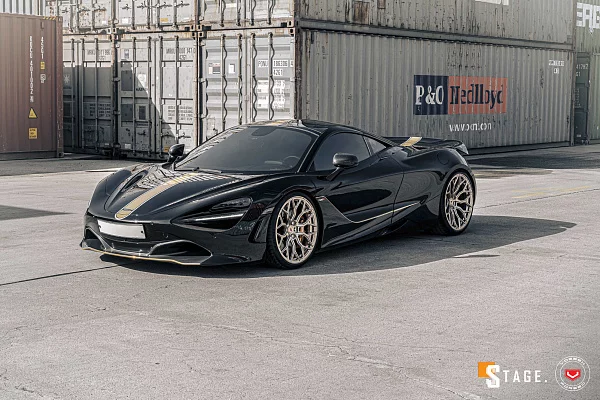 Фото дисков Vossen S17-01 Глянцевое золото на McLaren 720S