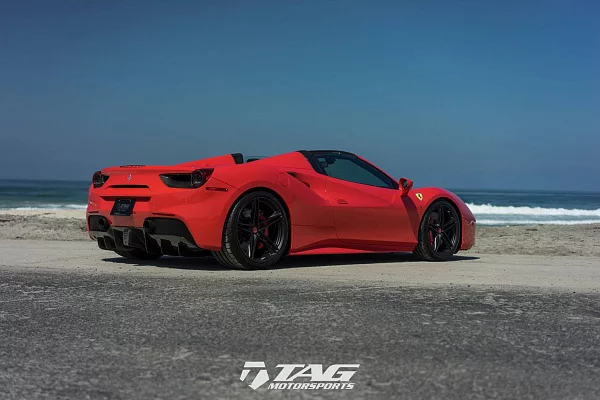 Фото дисков HRE P207 Черный сатин на Ferrari 488