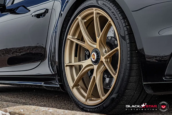 Фото дисков Vossen RS19 Глянцевое золото на Porsche 911 VIII