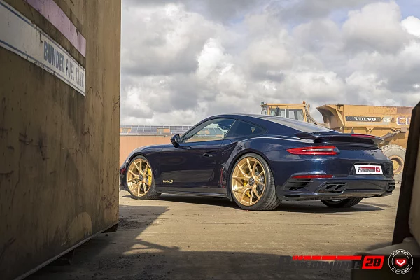 Фото дисков Vossen RS74 Глянцевое золото на Porsche 911 VII