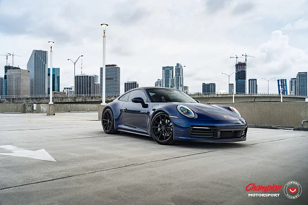 Фото дисков Vossen RS92 Черный сатин на Porsche 911 VIII
