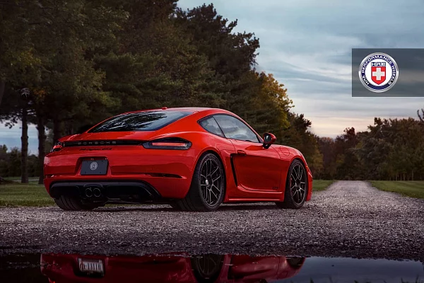 Фото дисков HRE RC104 Черный сатин на Porsche Cayman II