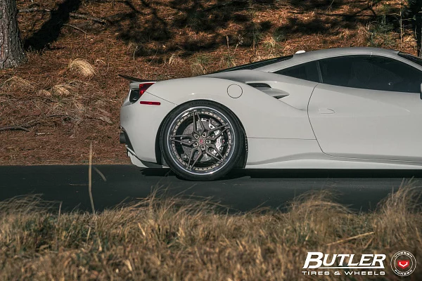 Фото дисков Vossen M-X1 (3-Piece) Сатиновый темный лак на Ferrari 488