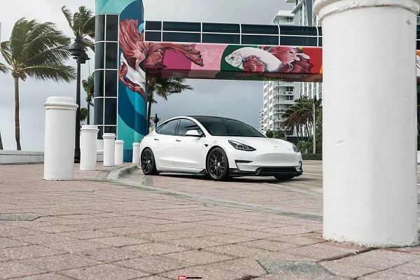 Фото дисков HRE FF21 Черный сатин на Tesla Model 3