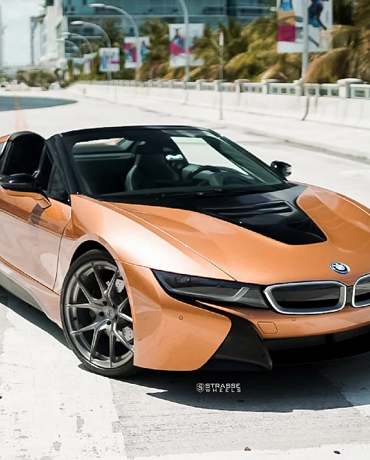 Фото дисков SM5R Deep Concave Monoblock Сатиновый темный лак на BMW i8