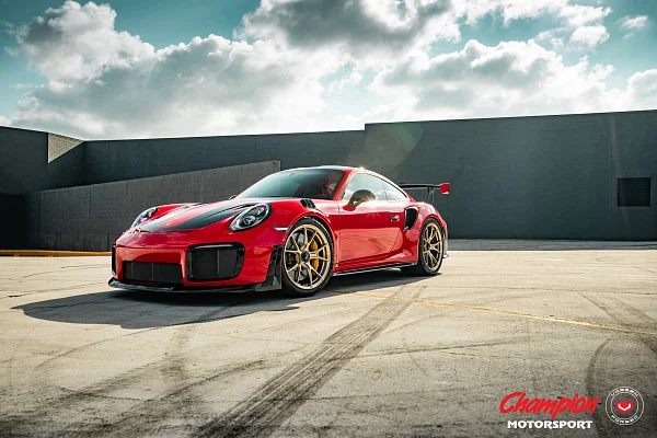 Фото дисков Vossen RS74 Глянцевое золото на Porsche 911 VII