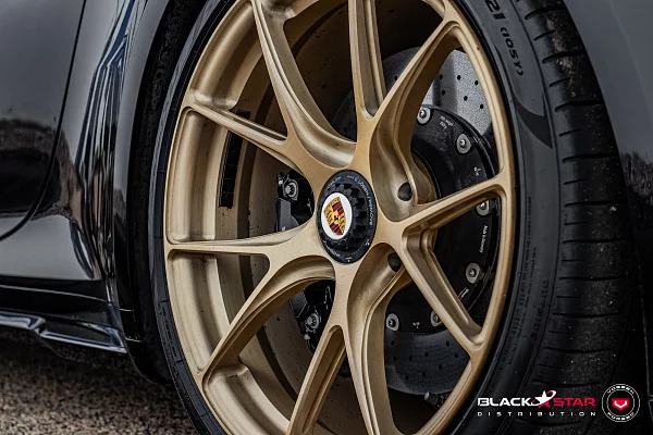 Фото дисков Vossen RS19 Глянцевое золото на Porsche 911 VIII