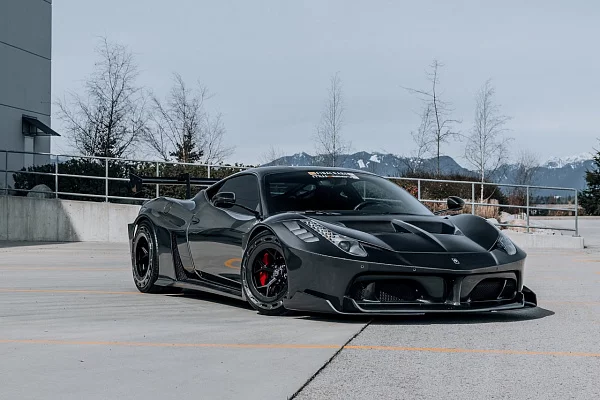 Фото дисков Brixton Forged PF7 Aerotech Черный сатин на Ferrari 458