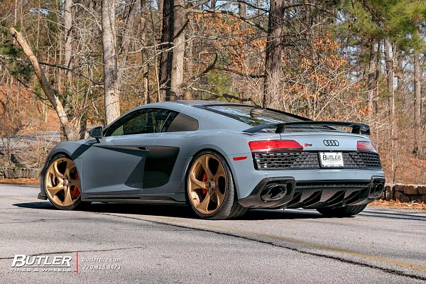 Фото дисков HRE 522M Сатиновое темное золото на Audi R8 (4S)