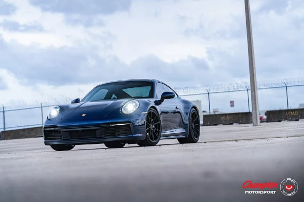 Фото дисков Vossen RS92 Черный сатин на Porsche 911 VIII