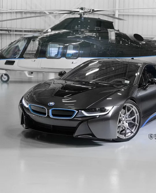 Фото дисков SM5R Deep Concave Monoblock Сатиновый темный лак на BMW i8