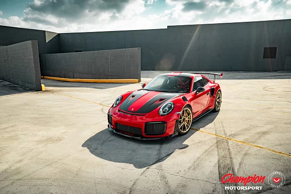 Фото дисков Vossen RS74 Глянцевое золото на Porsche 911 VII
