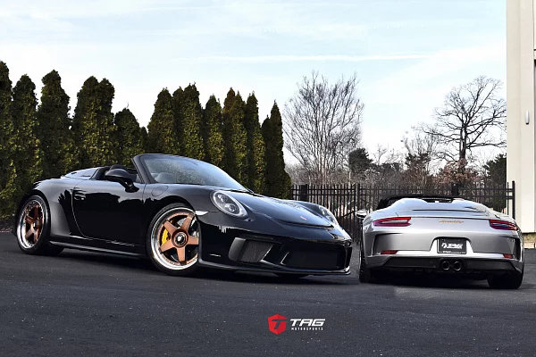 Фото дисков HRE C105 Сатиновая темная медь на Porsche 911 VII