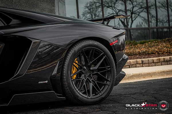 Фото дисков Vossen EVO-5 Черный глянец на Lamborghini Aventador