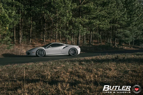Фото дисков Vossen M-X1 (3-Piece) Сатиновый темный лак на Ferrari 488