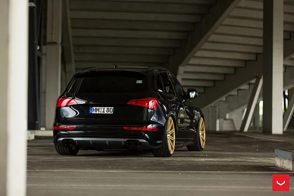 Фото дисков Vossen CV4 Сатиновое золото на Audi Q5 (8R)